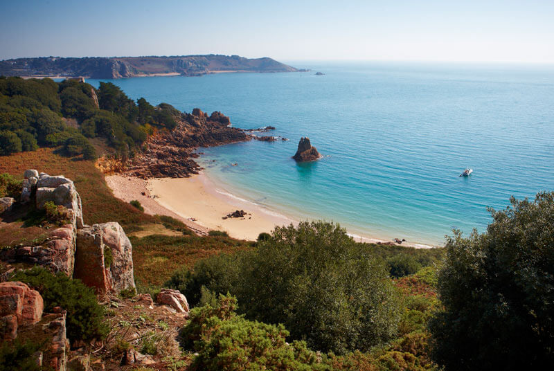 Beauport bay in Jersey, Channel Islands