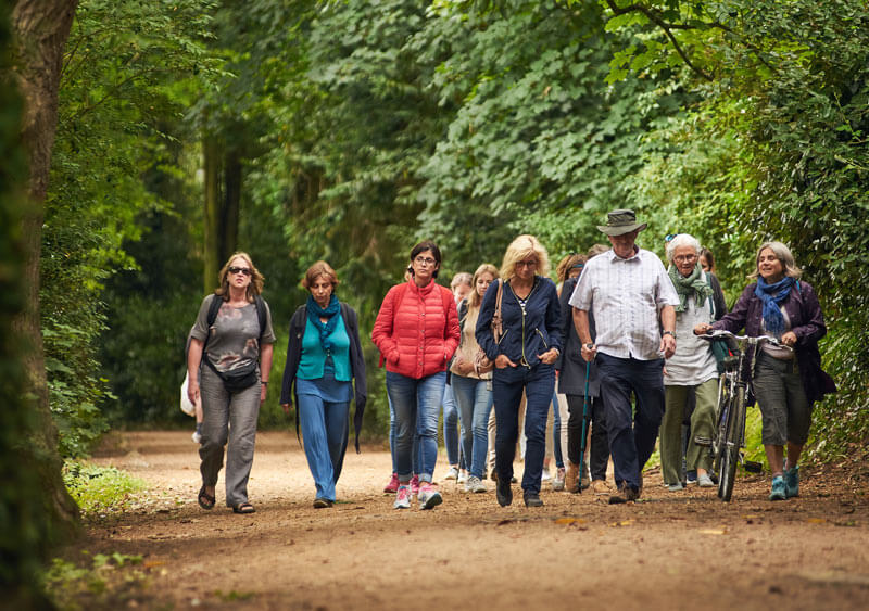 English students on the Railway walk in Jersey