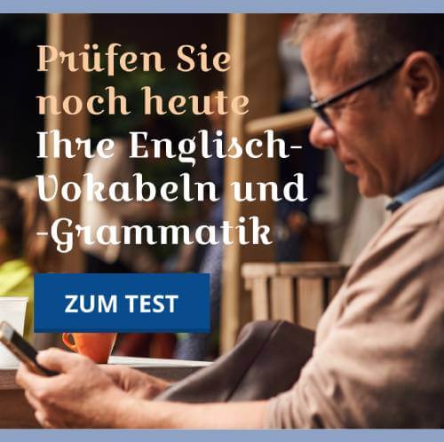 Mann, der einen Englischtest online macht