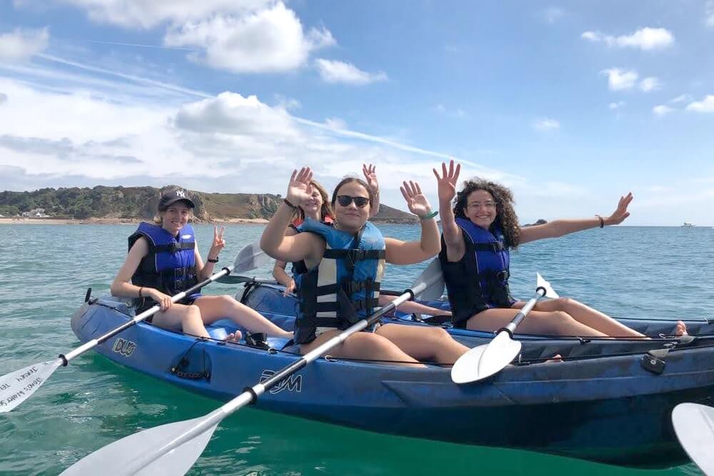 Kayaking at St Brelade's bay